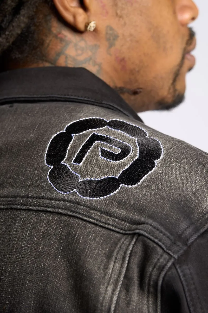 PHEELINGS SEWN TOGETHER DENIM JACKET (BLACK WASH)
