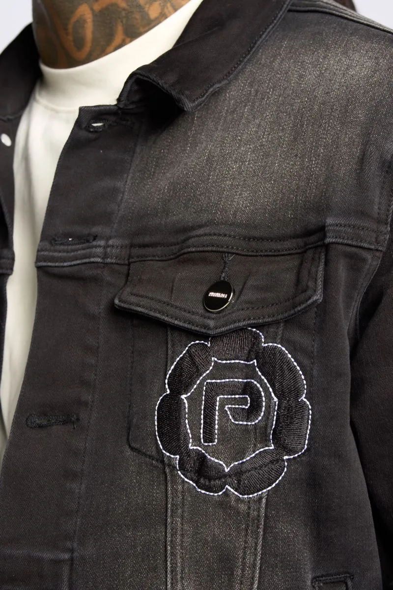 PHEELINGS SEWN TOGETHER DENIM JACKET (BLACK WASH)