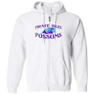 Pirate Isles Possums Light Unisex Zip Hoodie