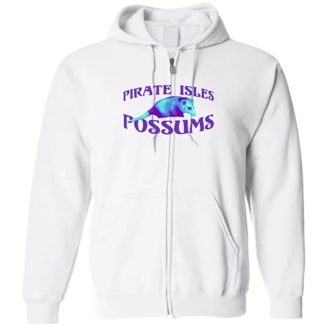 Pirate Isles Possums Light Unisex Zip Hoodie