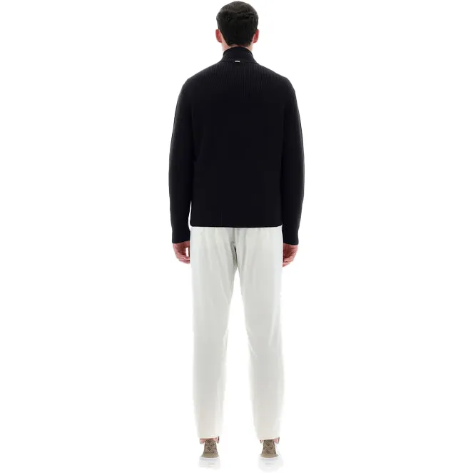 Piumino Con Maniche E Dietro In Maglia, Navy
