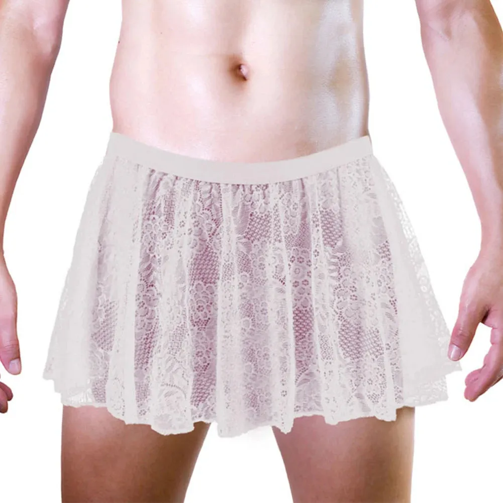 Pleated Lace Lingerie Panty Skirt
