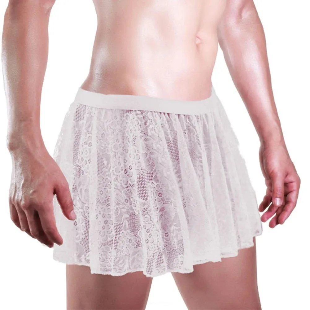 Pleated Lace Lingerie Panty Skirt