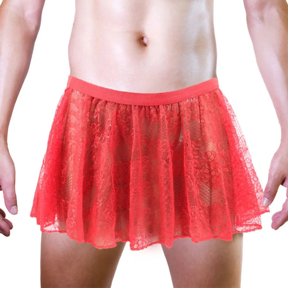 Pleated Lace Lingerie Panty Skirt