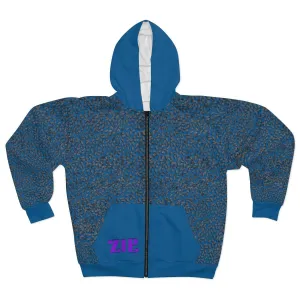 Plumskum Cut Sew AOP Zip Hoodie - Classical Blue
