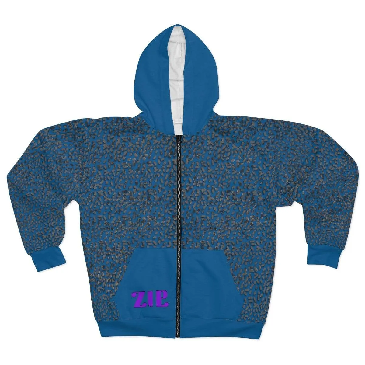 Plumskum Cut Sew AOP Zip Hoodie - Classical Blue