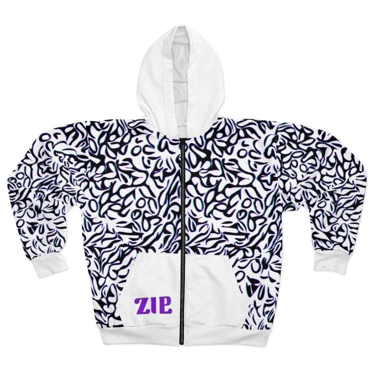 Plumskum Cut Sew AOP Zip Hoodie - Glitch Aest