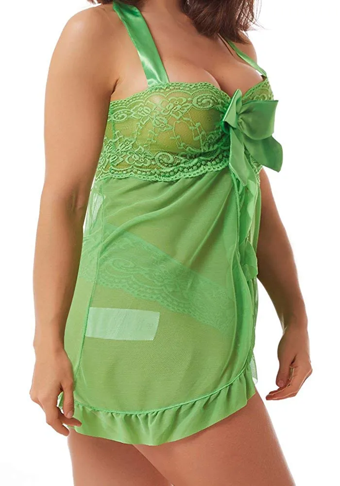 Plus Size Lingerie for Women Lace See Through