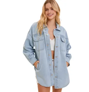 POCKET DENIM SHIRT JACKET
