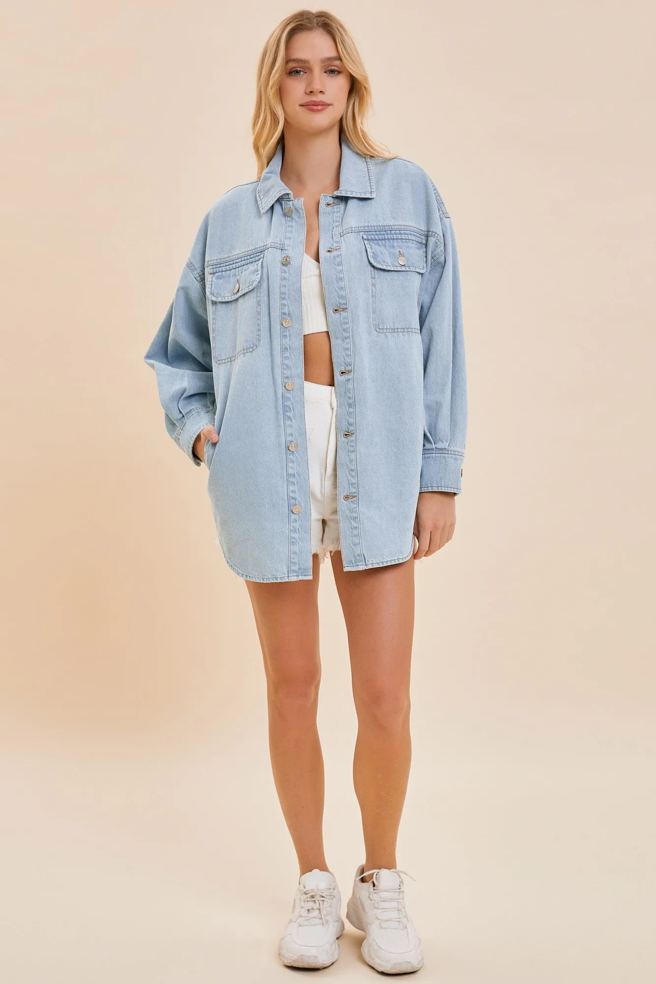 POCKET DENIM SHIRT JACKET