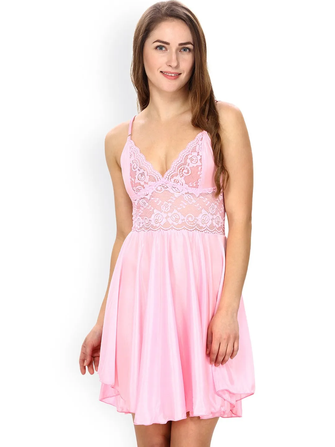 Poftik Sexy Lingerie See Through Lingerie Nightgown Babydoll  Nighty