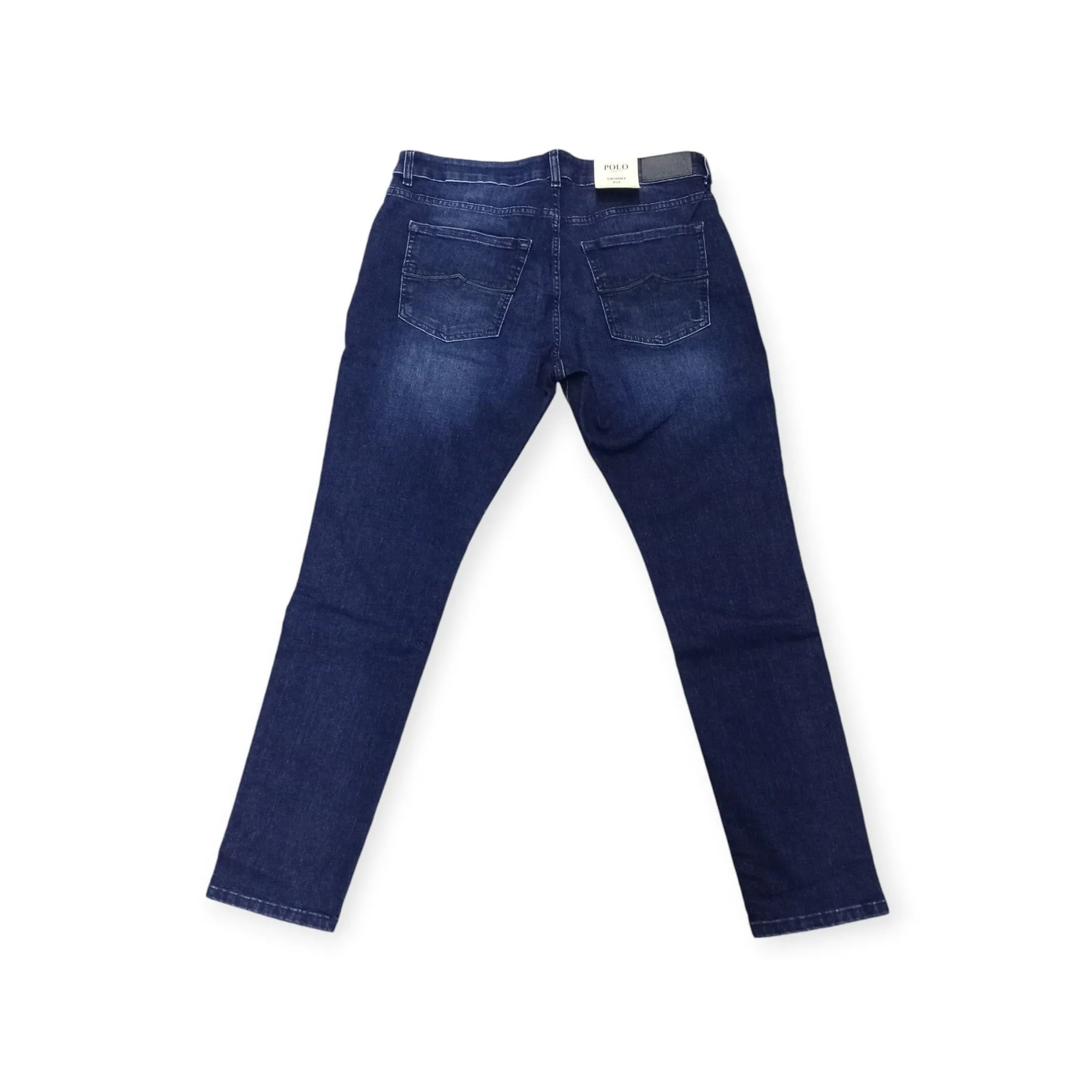 Polo Men's Pjc Rip Repair Skinny Leg Dark Wash