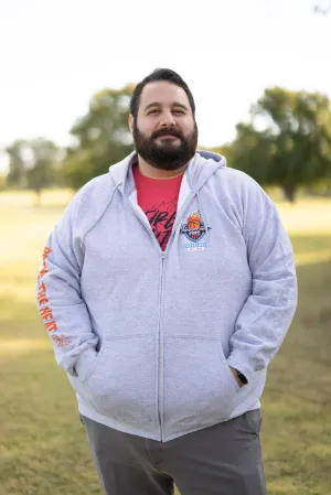 Potawatomi Fire Zip Up Hoodie - Grey
