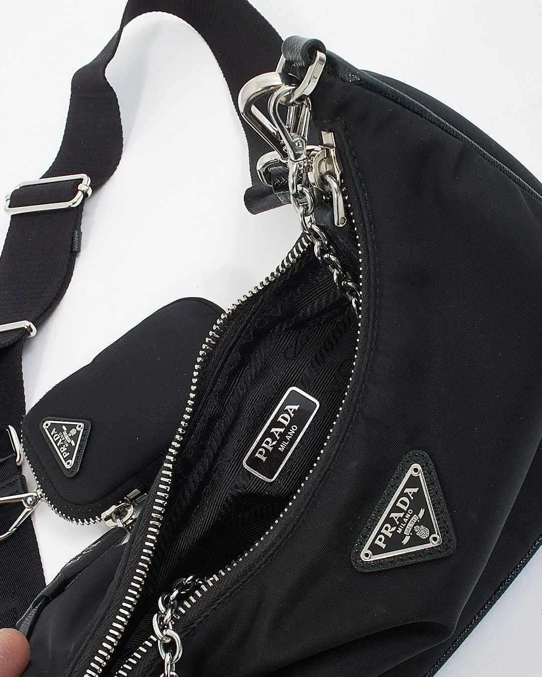 Prada Black Nylon Tessuto Re Edition 2005 Bag