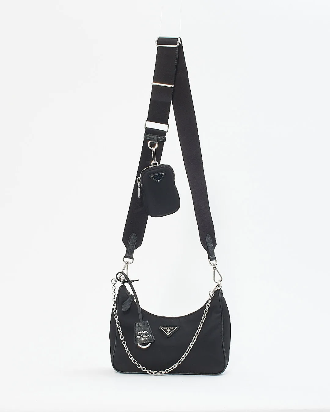 Prada Black Nylon Tessuto Re Edition 2005 Bag