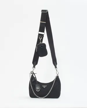 Prada Black Nylon Tessuto Re Edition 2005 Bag