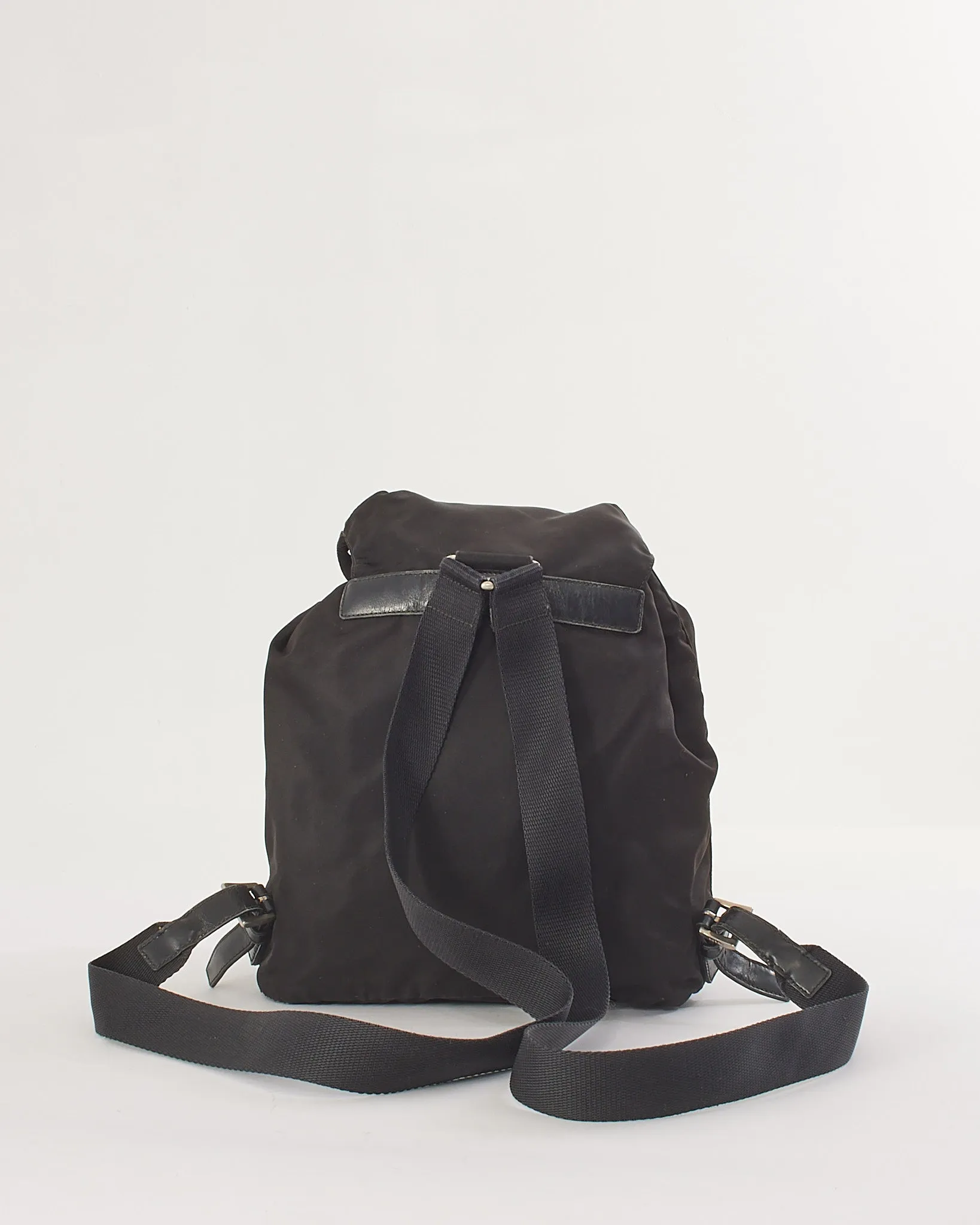 Prada Black Nylon Tessuto Small Backpack