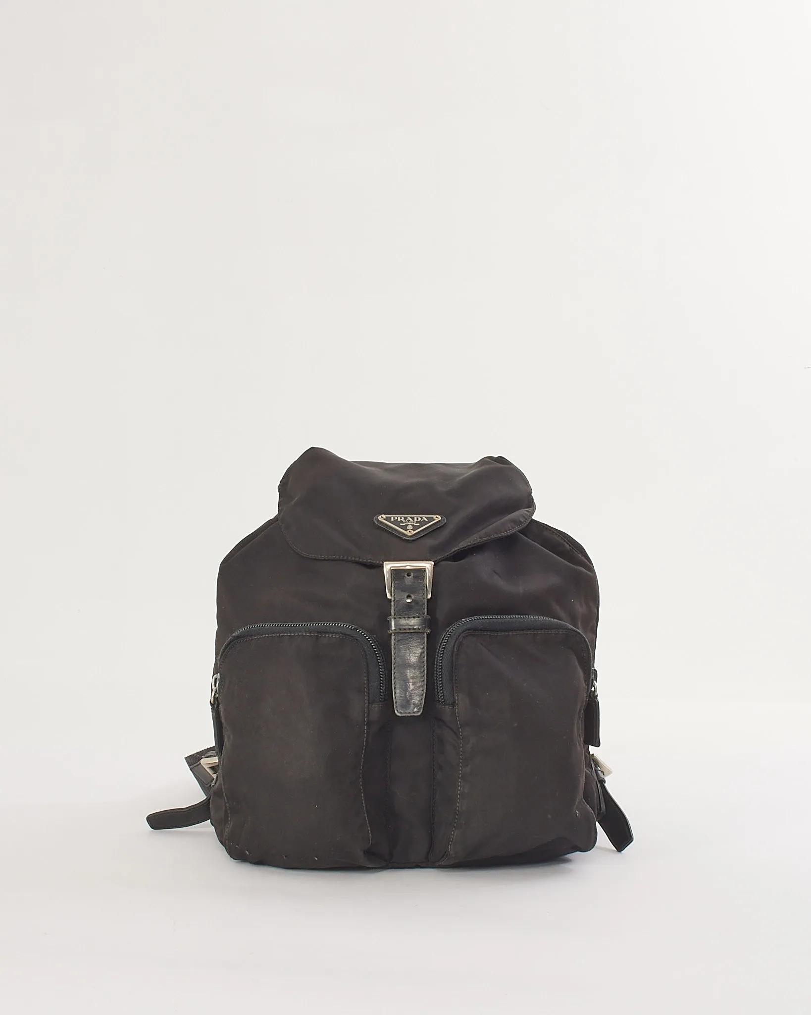 Prada Black Nylon Tessuto Small Backpack
