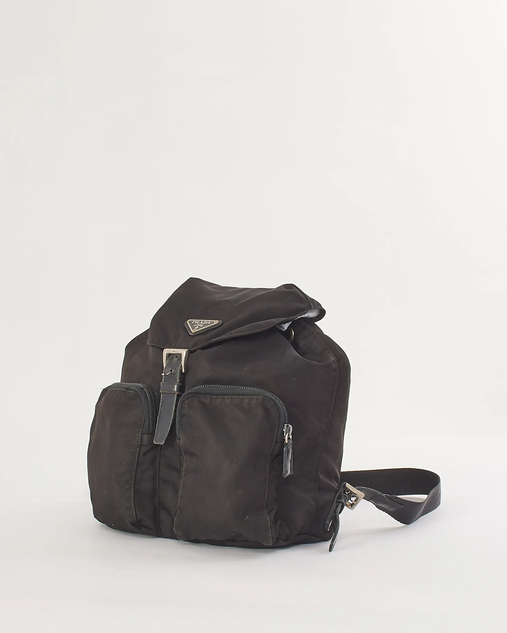 Prada Black Nylon Tessuto Small Backpack