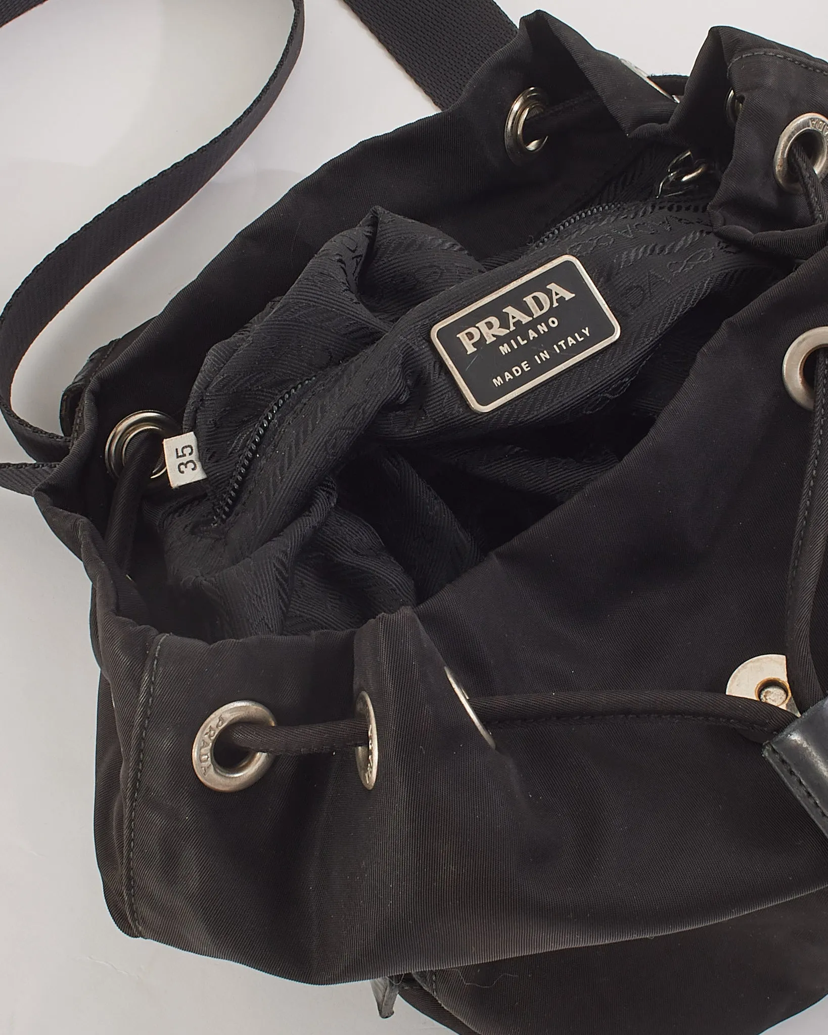 Prada Black Nylon Tessuto Small Backpack