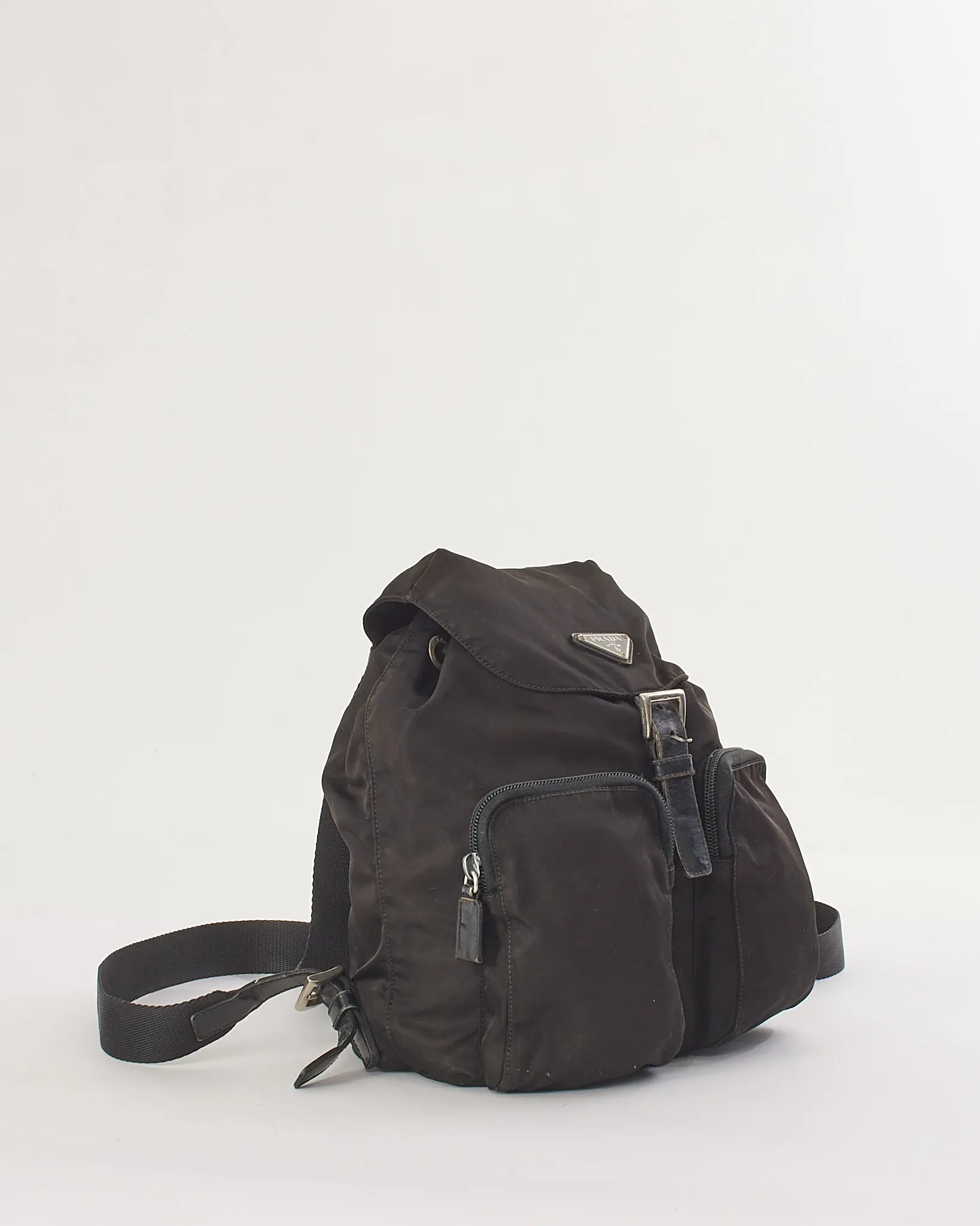 Prada Black Nylon Tessuto Small Backpack