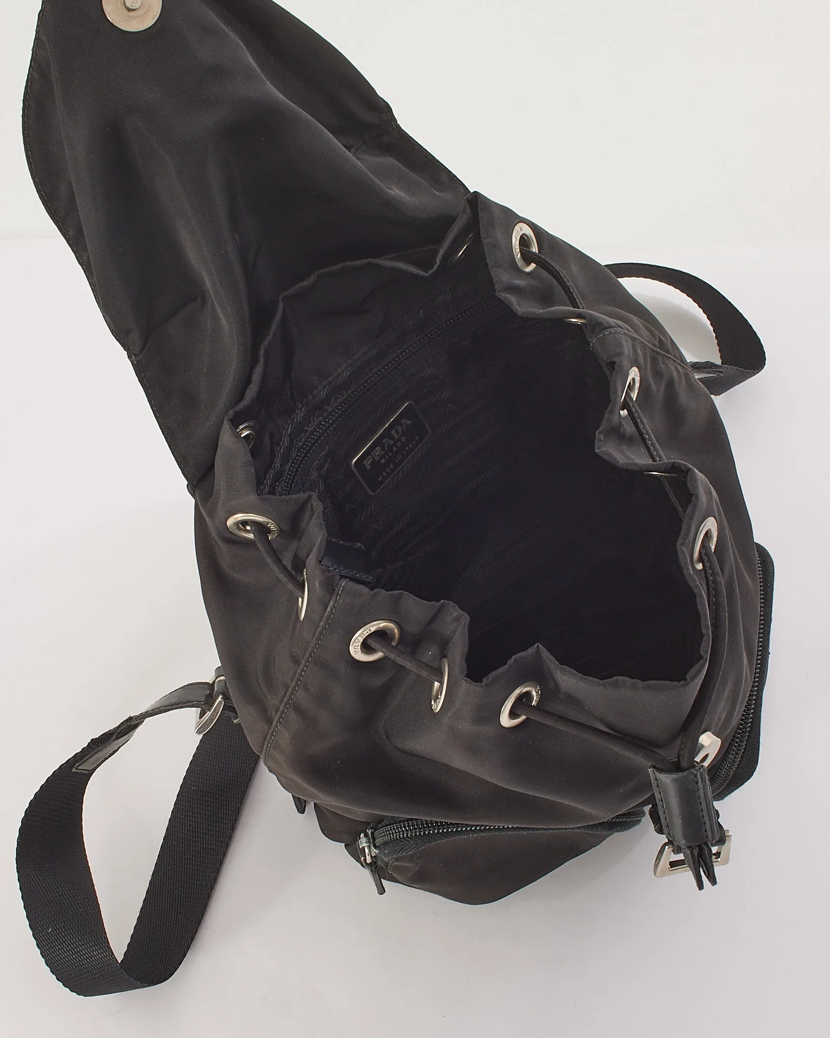 Prada Black Nylon Tessuto Small Backpack