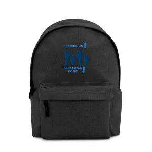Praises Up Embroidered Backpack
