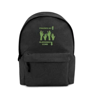 Praises Up Embroidered Backpack