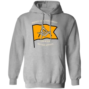 Premium Masonic Apparel Pullover Hoodie (orange flag)