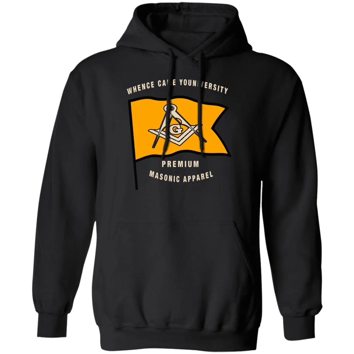 Premium Masonic Apparel Pullover Hoodie (orange flag)