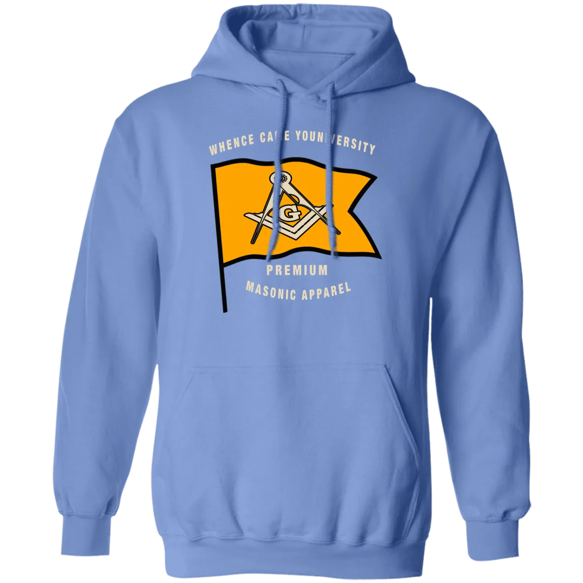 Premium Masonic Apparel Pullover Hoodie (orange flag)