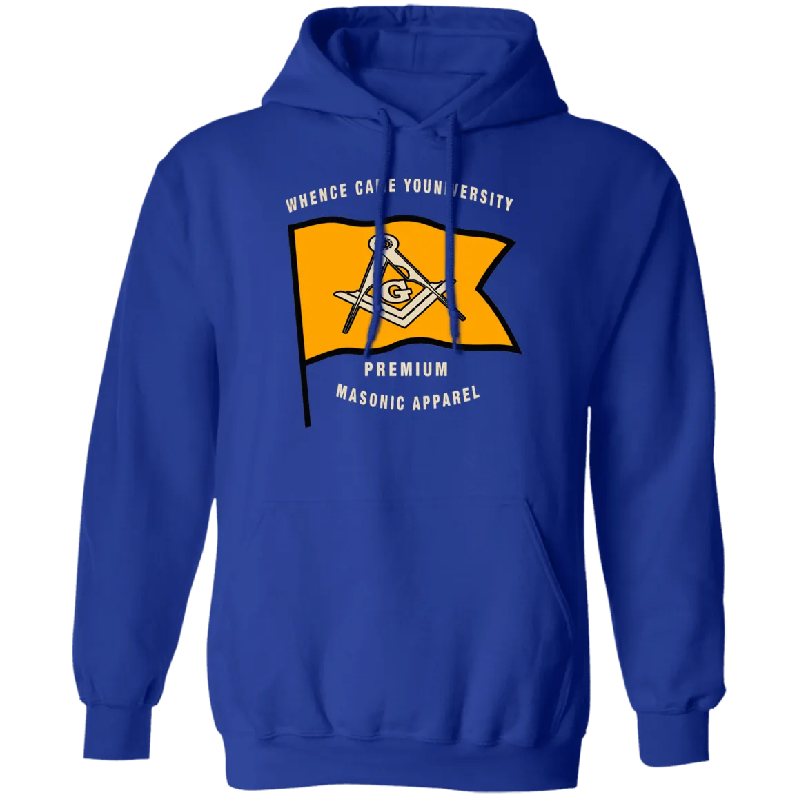 Premium Masonic Apparel Pullover Hoodie (orange flag)