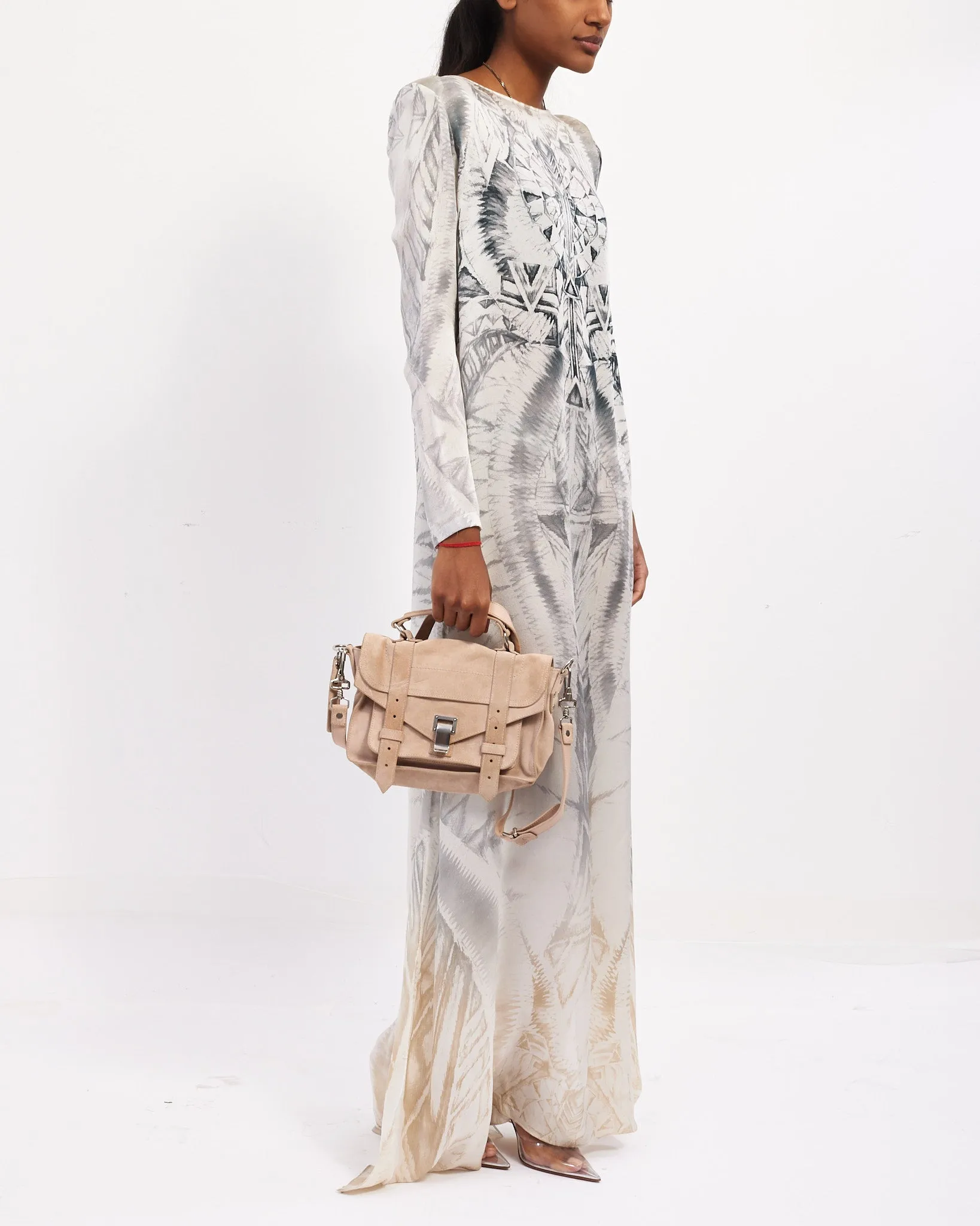 Proenza Schouler Beige Suede Small PS1 Bag