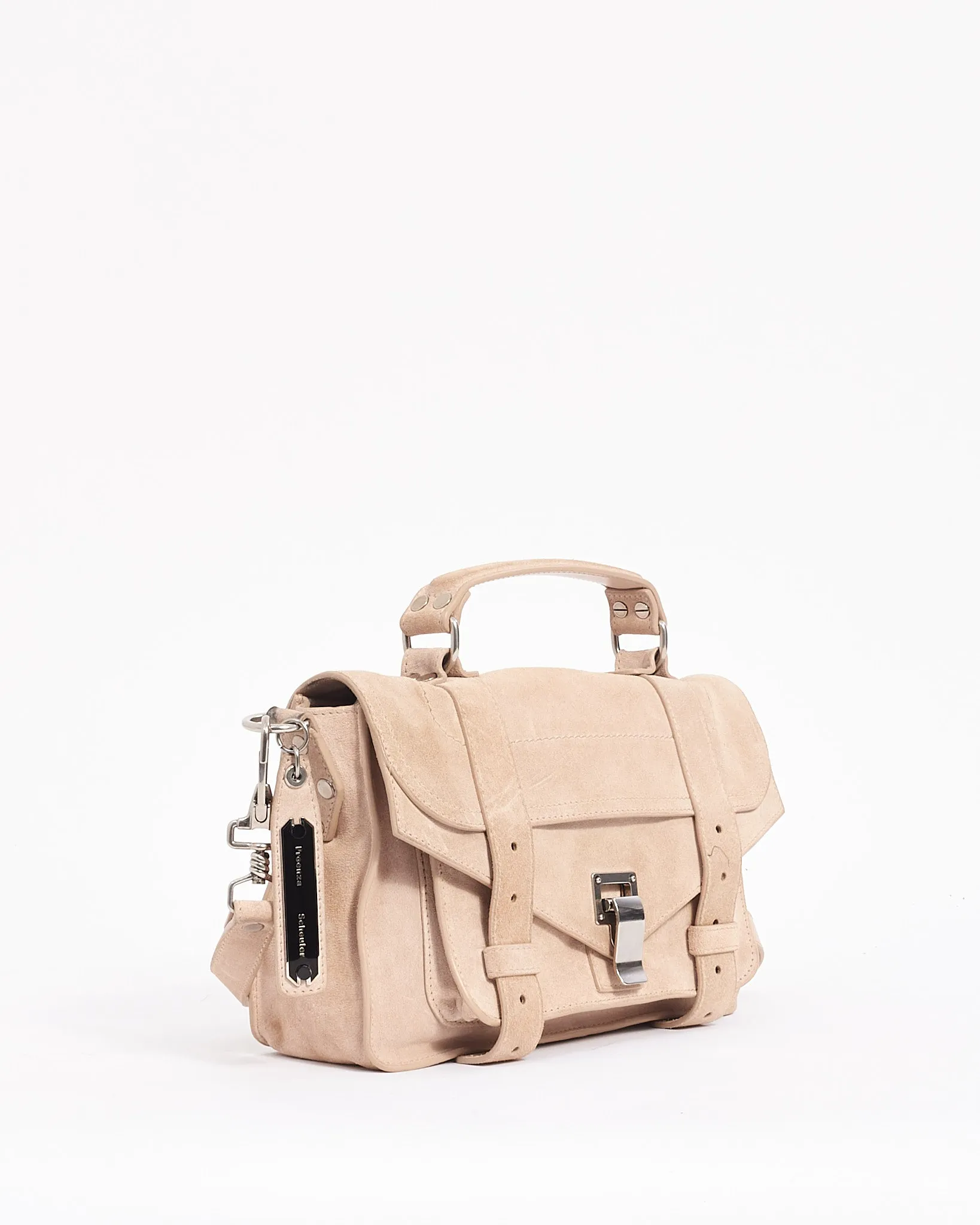 Proenza Schouler Beige Suede Small PS1 Bag
