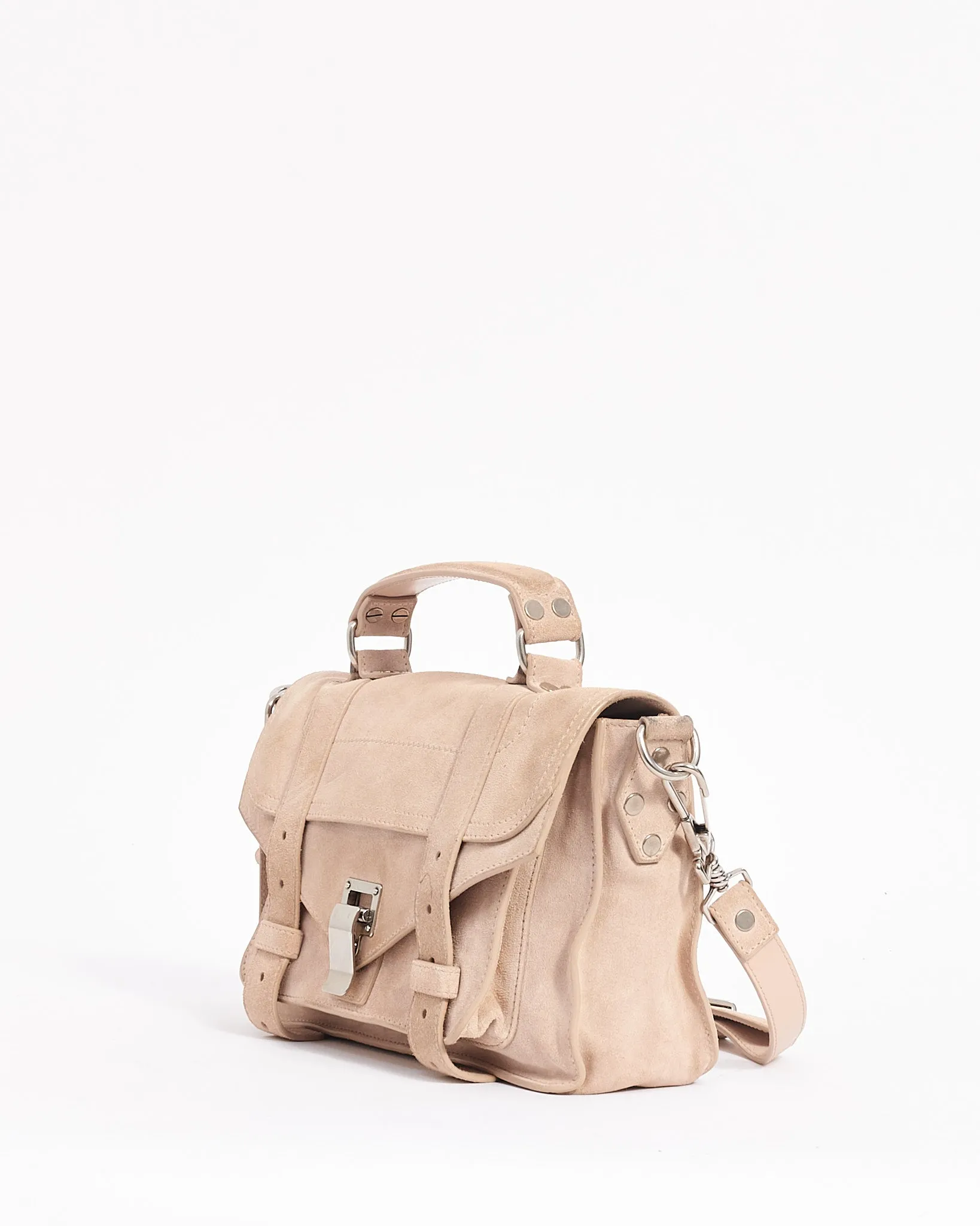 Proenza Schouler Beige Suede Small PS1 Bag