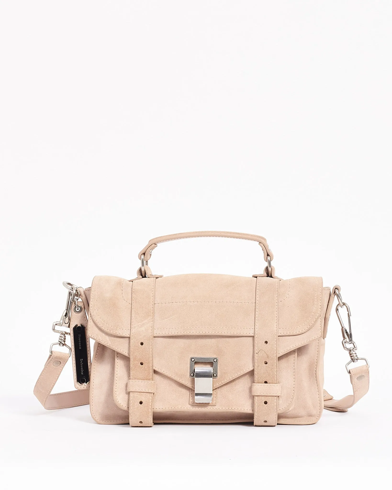 Proenza Schouler Beige Suede Small PS1 Bag