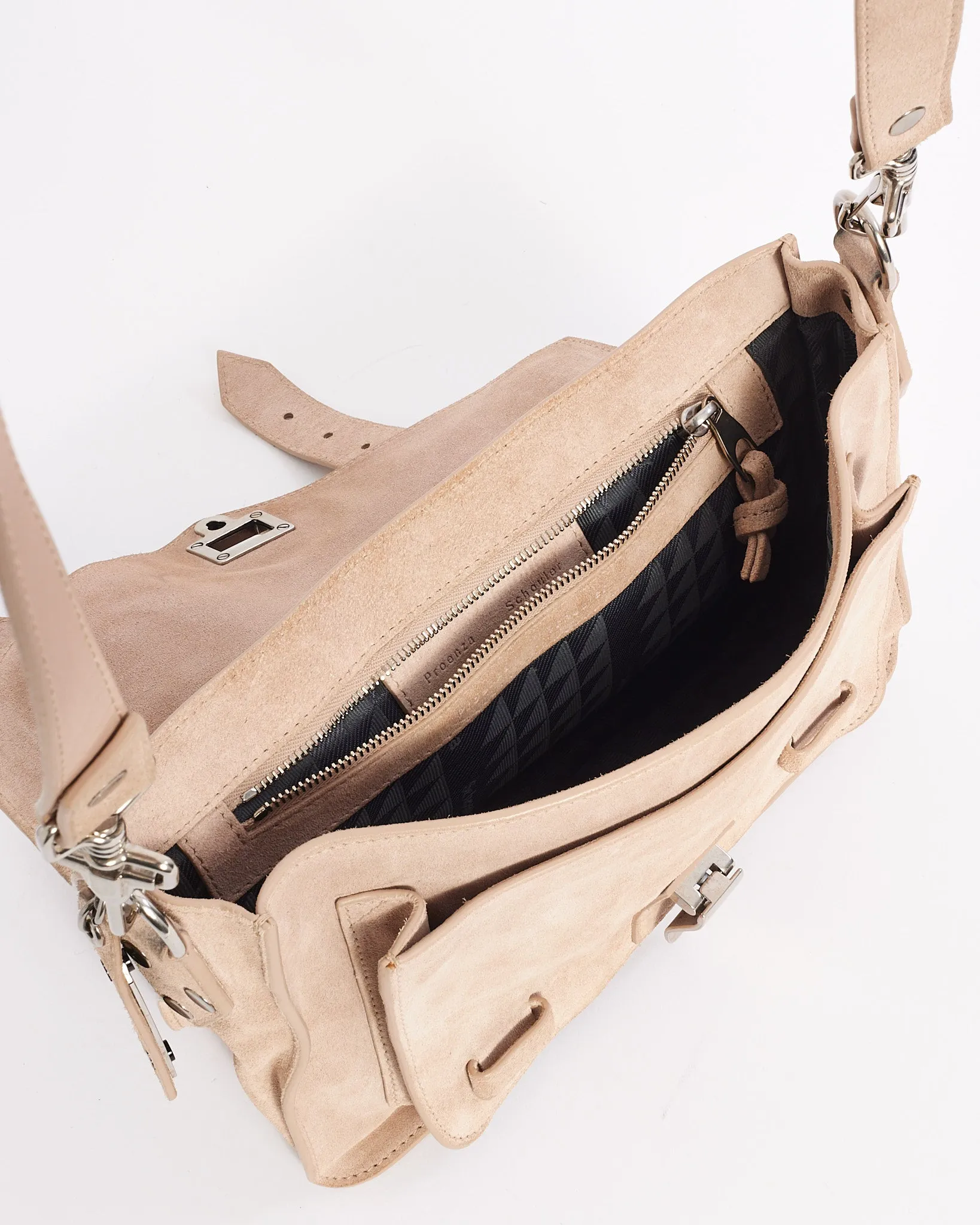 Proenza Schouler Beige Suede Small PS1 Bag