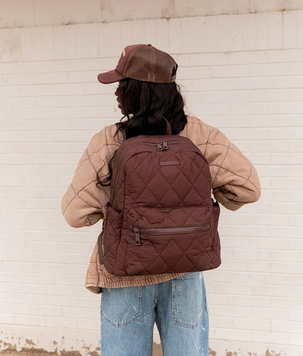 Quilted Brooklyn Backpack espresso