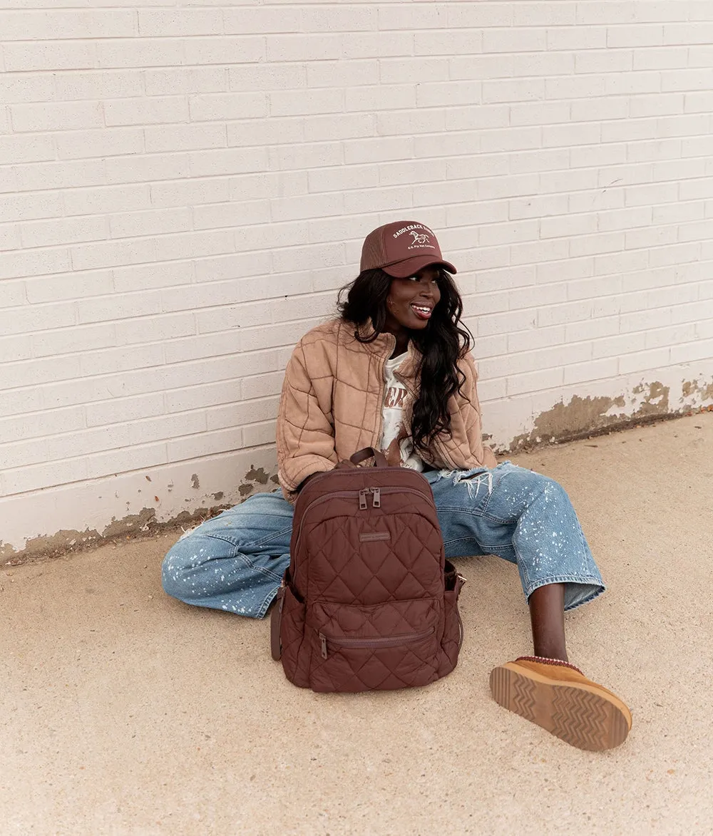 Quilted Brooklyn Backpack espresso