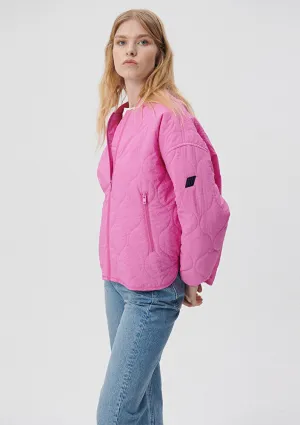 Quilted Pink Bomber Jacket