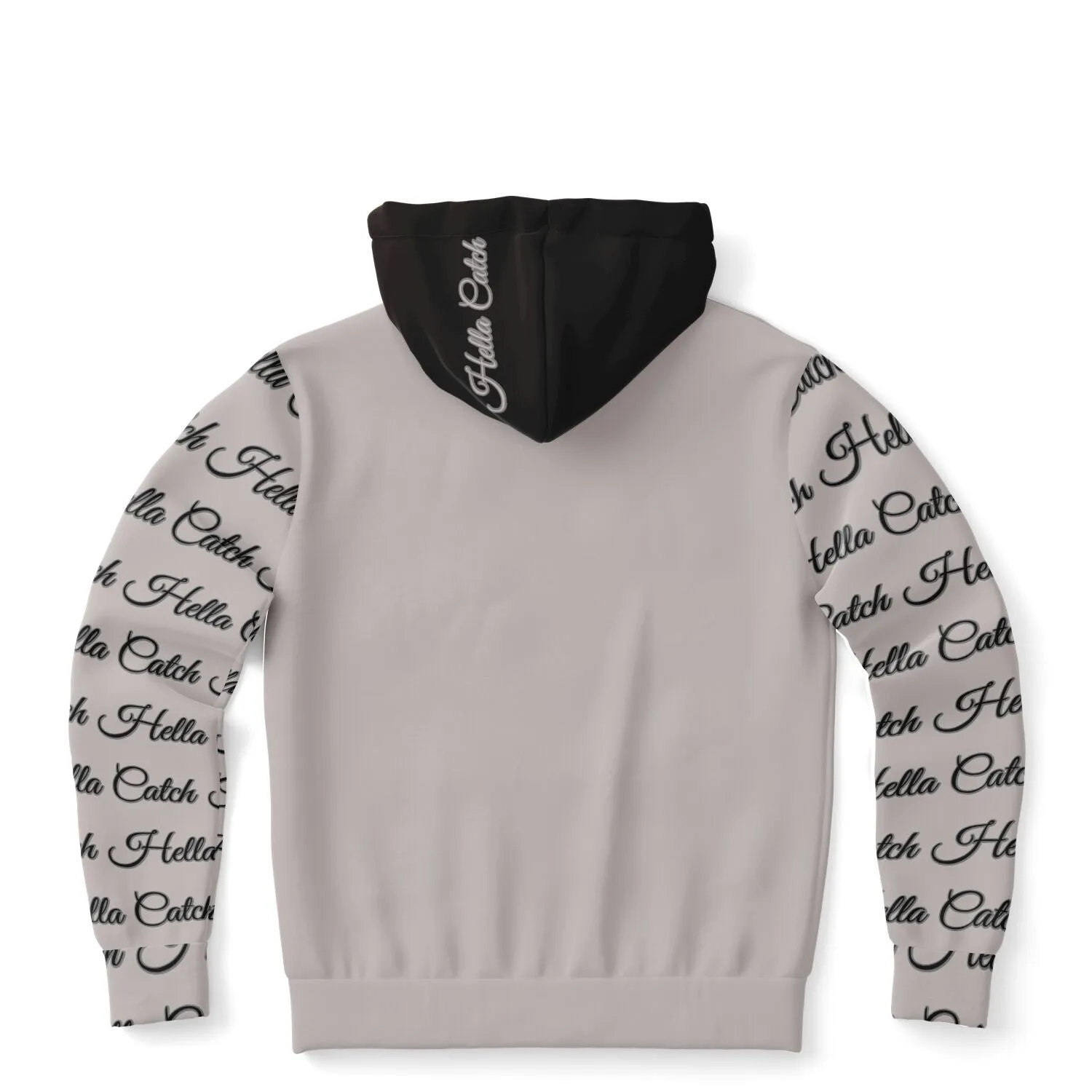 "Hella Catch" Men's Athletic Zip-Up Hoodie - AOP