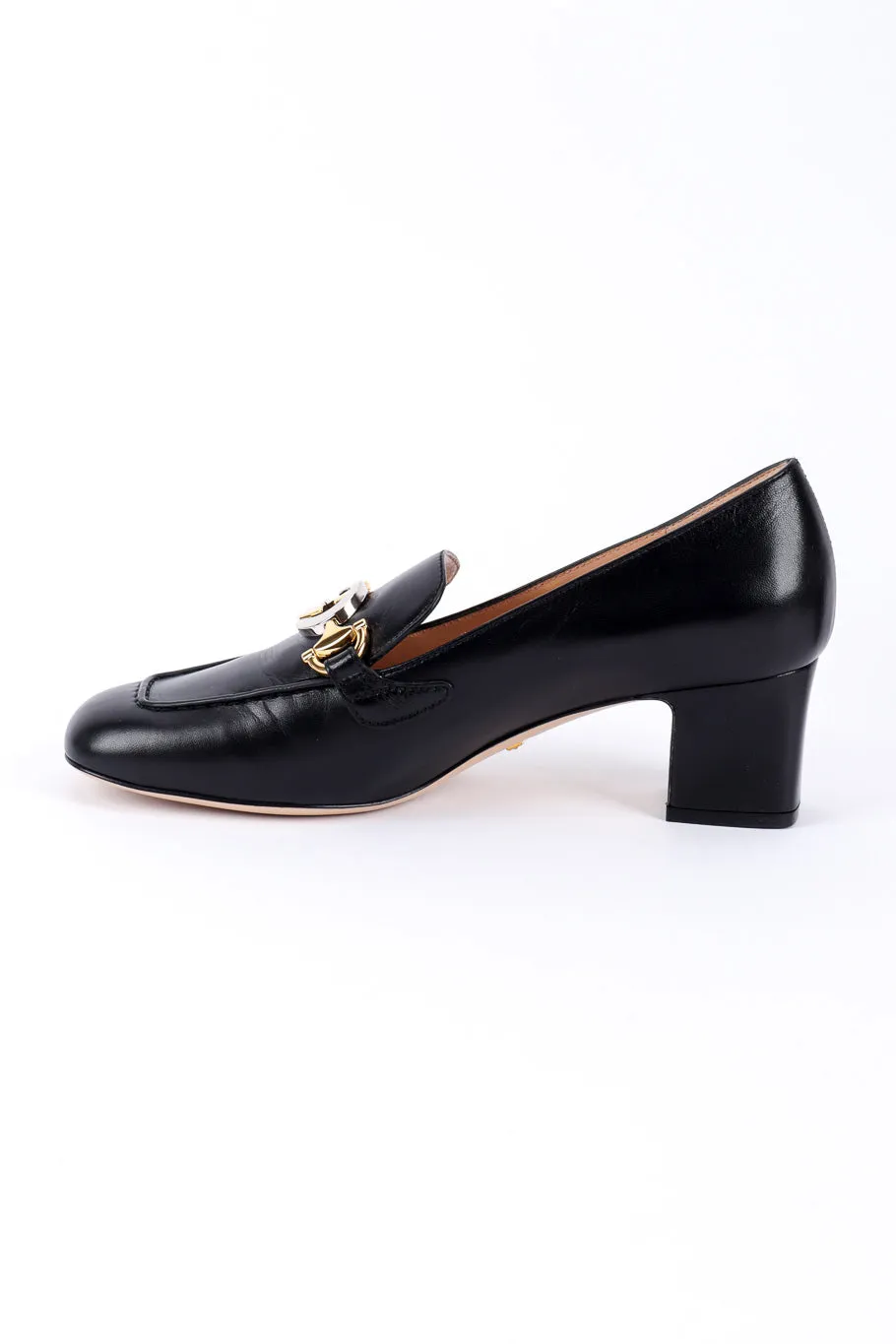 "Zumi" Horsebit Mid Heel Loafers