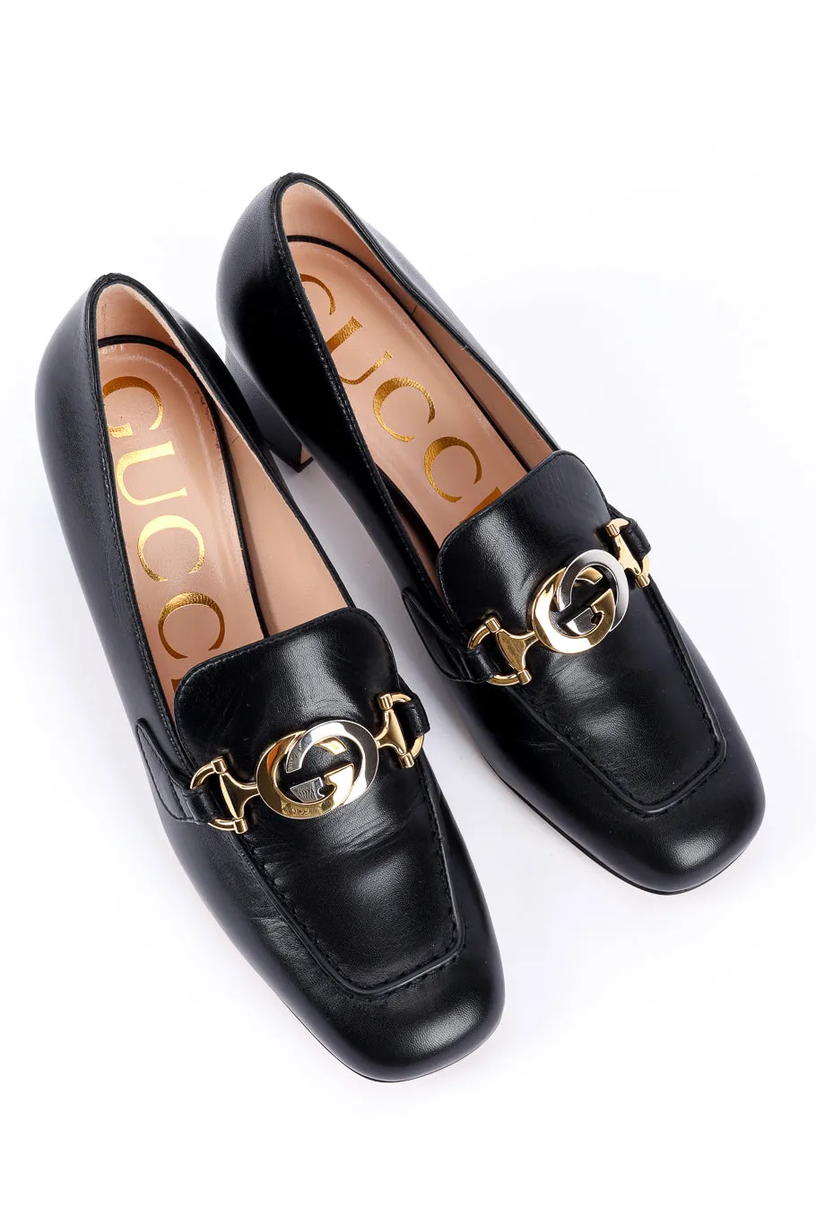 "Zumi" Horsebit Mid Heel Loafers