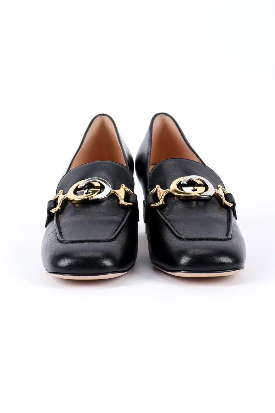"Zumi" Horsebit Mid Heel Loafers