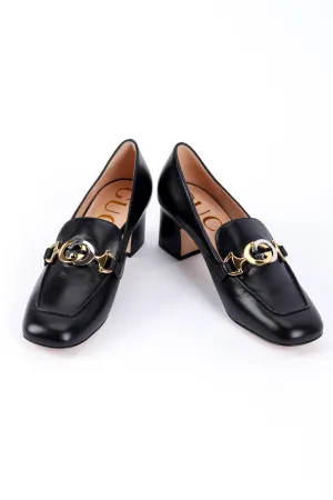 "Zumi" Horsebit Mid Heel Loafers