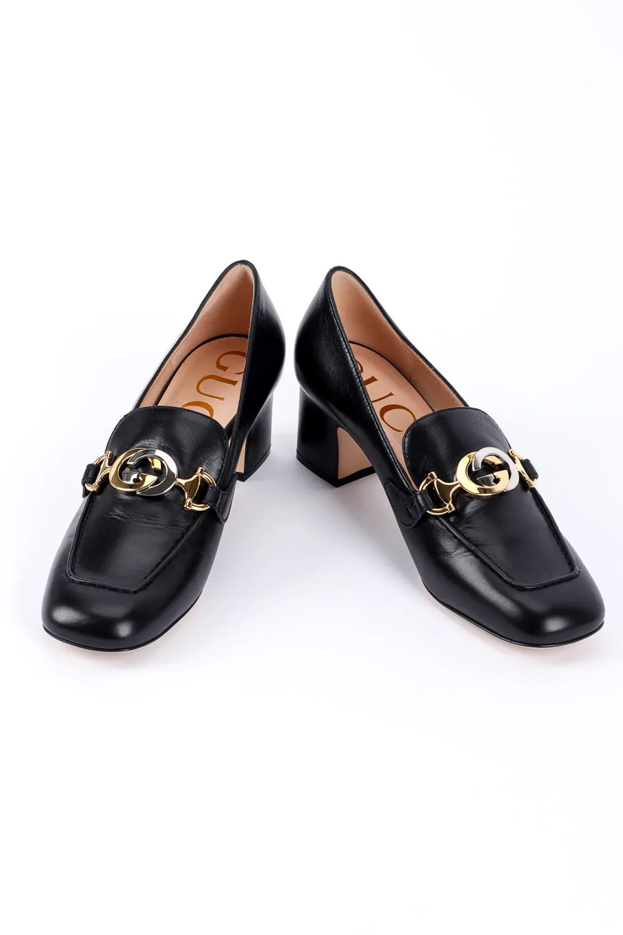 "Zumi" Horsebit Mid Heel Loafers