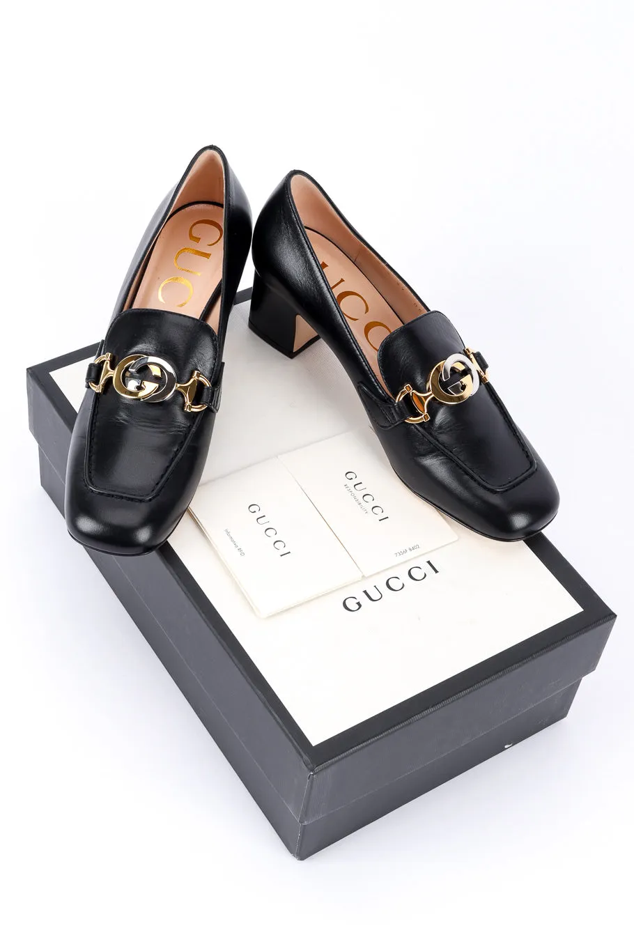 "Zumi" Horsebit Mid Heel Loafers