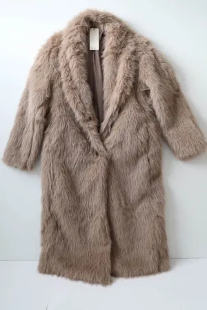 Rae: Faux Fur Long Jacket
