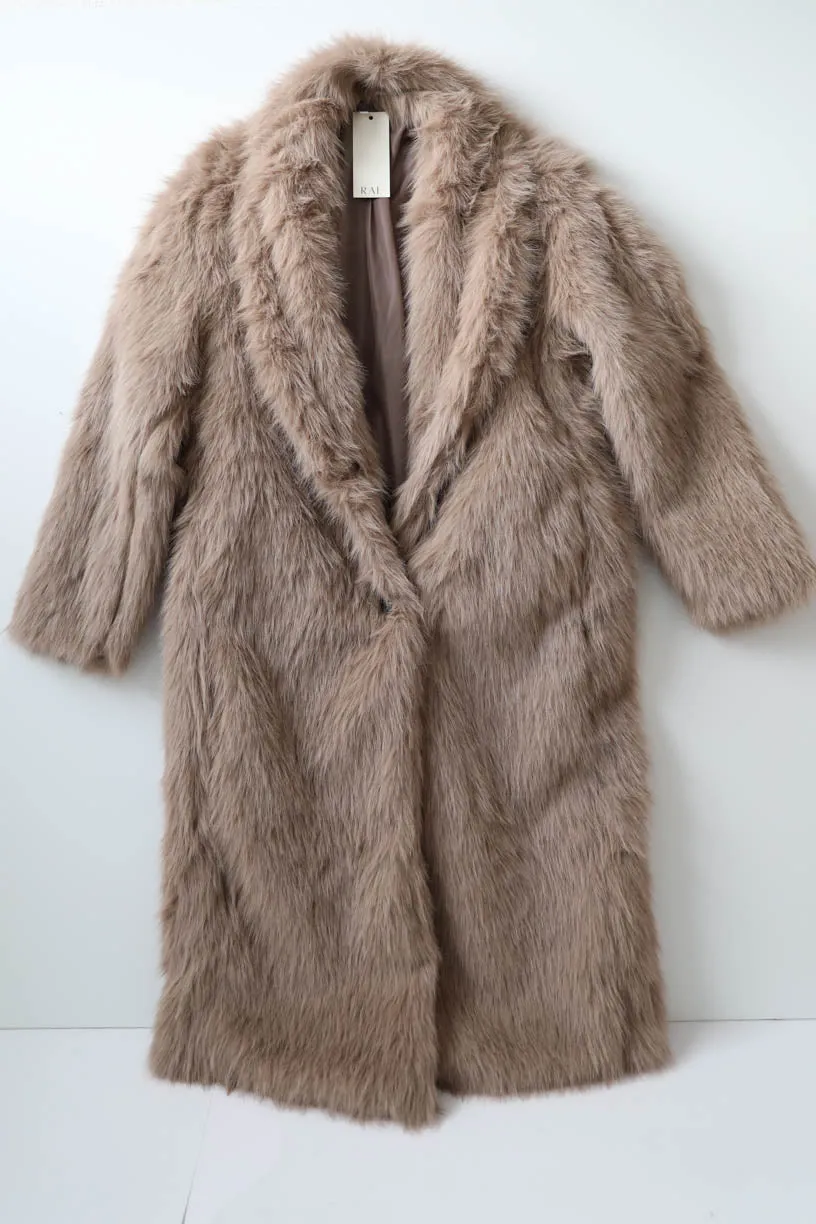 Rae: Faux Fur Long Jacket