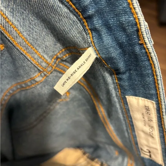 Rag &amp; Bone Cate Mid-Rise Ankle Skinny Jeans